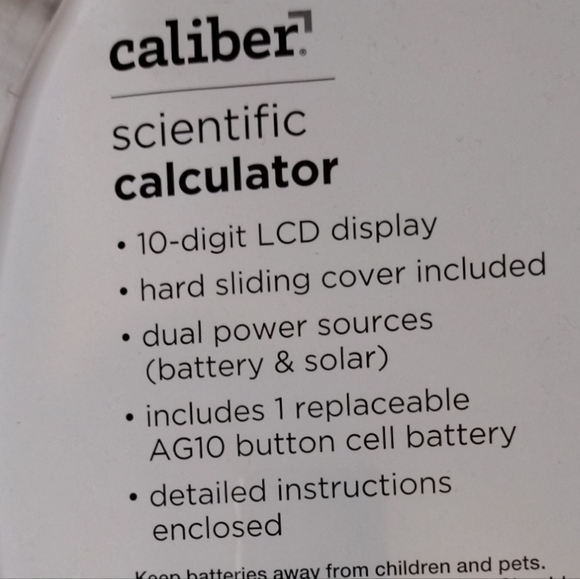 Calculator Caliber Scientific Calculator 10-Digit LCD Display 240 Functions - Picture 5 of 5
